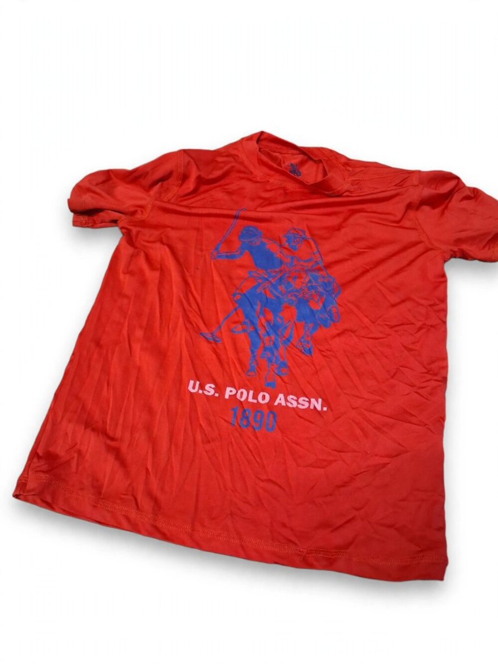 US Polo Assn Orange Graphic Tee Size M